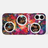 Drie foto Neo Expressionistische Bloemen Collage Case-Mate iPhone Case (Achterkant (horizontaal))