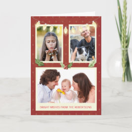 Drie Foto personaliseert van het Lichte Rood van h Kaart