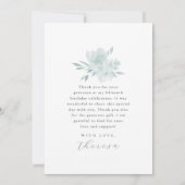 Drie foto Quinceanera Blauw Bloemen Script Kaart (Achterkant)