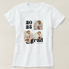 Drie Foto Retro 2022 Afstuderen zwart-wit T-shirt