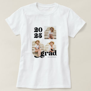 Drie Foto Retro 2022 Afstuderen zwart-wit T-shirt