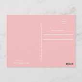 Drie foto roze grillig briefkaart (Achterkant)