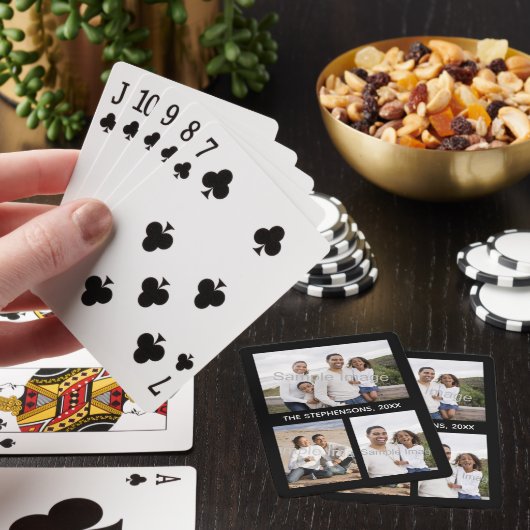 Drie foto-serie/foto-inkuilhoes pokerkaarten (Insitu)