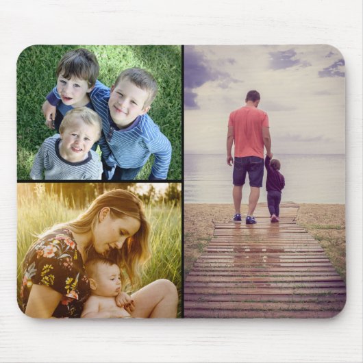 Drie foto uploaden muismat (Voorkant)
