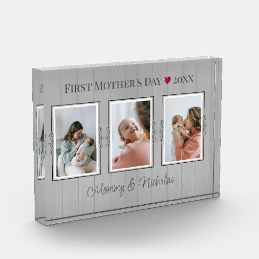 Drie fotocollage eerste Moederdag fotoblok (Links)