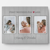 Drie fotocollage eerste Moederdag Fotoplaat (Voorkant)
