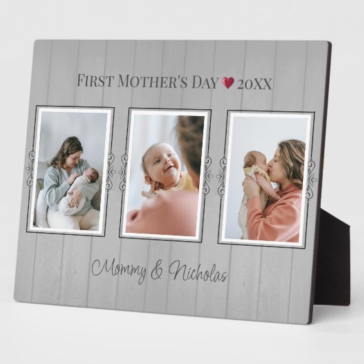 Drie fotocollage eerste Moederdag Fotoplaat (Zijkant)