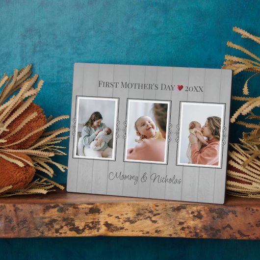 Drie fotocollage eerste Moederdag Fotoplaat (Zijkant)