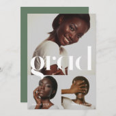 Drie fotocollage-graafpartij kaart (Voorkant / Achterkant)