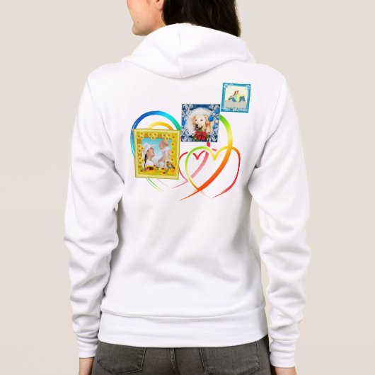 Drie fotocollage hoodie (Achterkant)