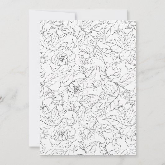 Drie Fotocollage Moderne Bloemen Opslaan van de Da Aankondiging (Achterkant)