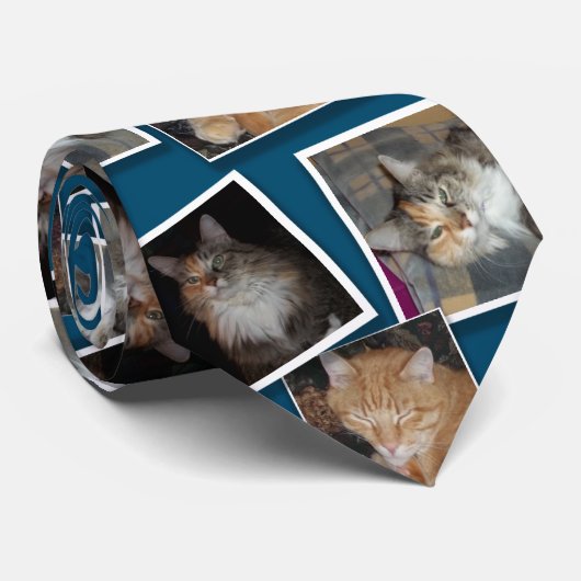 Drie fotofotografische patronen stropdas (Opgerold)