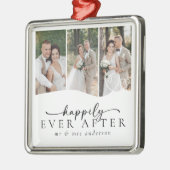 Drie fotoharten nog lang en gelukkig metalen ornament (Links)