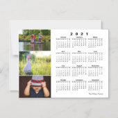 Drie foto's 2021 Kalender Magnetische Uitnodiging (Voorkant)