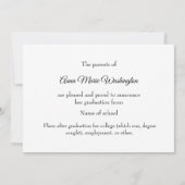 Drie foto's Aankondiging middelbare school eindexa (Achterkant)