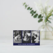 Drie foto's collage fotograaf visitekaartje (Staand voorkant)