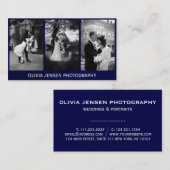 Drie foto's collage fotograaf visitekaartje (Voorkant / Achterkant)