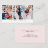 Drie foto's collage fotograaf visitekaartje (Voorkant / Achterkant)