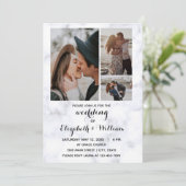 Drie foto's Collage Inspirerend Weddenschap Kaart (Staand voorkant)