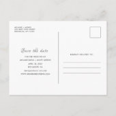 Drie foto's Collage Weddenschap Save the Date Aankondigingskaart (Achterkant)