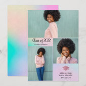 Drie foto's | Eenvoudig en modern Afstuderen 2022 Kaart (Voorkant / Achterkant)