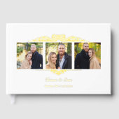 Drie foto's en barokke rollen Folie Gastenboek (Voorkant)