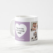 Drie foto's en een hart | Beste Nana ooit Koffiemok (Voorkant links)