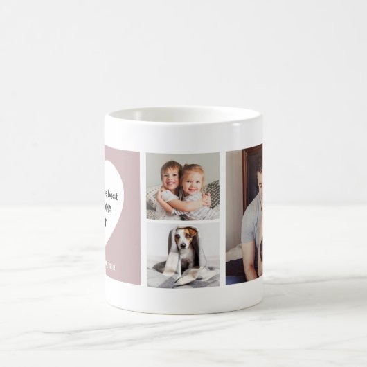 Drie foto's en een hart | Beste oma ooit Koffiemok (Center)