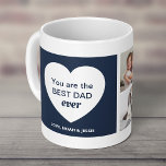 Drie foto's en een hart | Beste papa ooit Koffiemok<br><div class="desc">Deze schattige en stijlvolle mok beschikt over een hart dat zegt "je bent de beste vader ooit",  plus ruimte voor uw namen en drie van uw favoriete persoonlijke foto's. Het perfecte Vaderdag geschenk dat hem zal laten glimlachen elke keer dat hij reikt voor zijn koffie!</div>