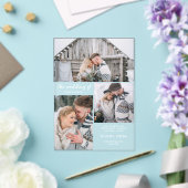 Drie foto's en eenvoudige tekst | Bruiloft Acryl Uitnodigingen (Insitu (Huwelijk))