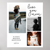 Drie Foto's en Moderne Typografie | Van je moeder Poster (Voorkant)