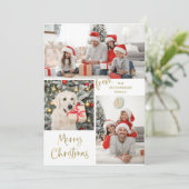 Drie Foto's en moderne Typografie Zure kerst Feestdagenkaart (Staand voorkant)