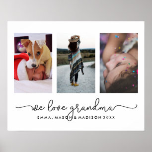 Drie Foto's en Typografie   Wij houden van oma Poster