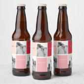 Drie foto's | Fijne Valentijnsdag Bier Etiket (Flessen)