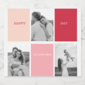 Drie foto's | Fijne Valentijnsdag Bier Etiket (Enkel label)