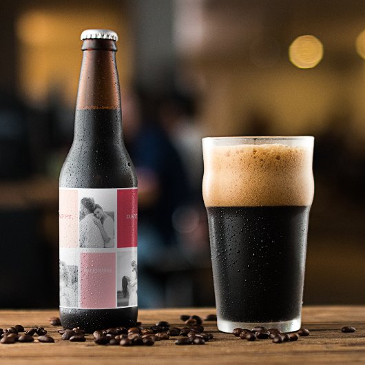 Drie foto's | Fijne Valentijnsdag Bier Etiket
