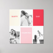Drie foto's | Fijne Valentijnsdag Canvas Afdruk (Voorkant)
