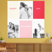 Drie foto's | Fijne Valentijnsdag Canvas Afdruk (Insitu (Woonkamer))
