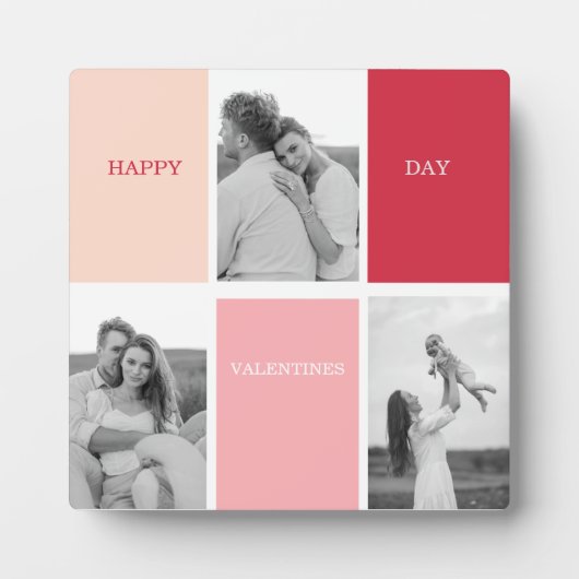 Drie foto's | Fijne Valentijnsdag Fotoplaat (Voorkant)
