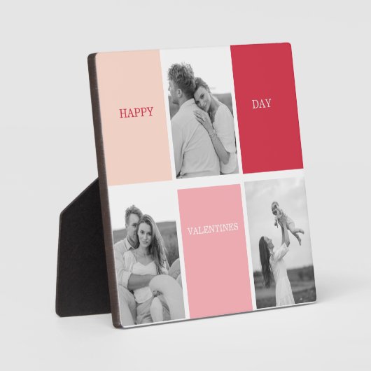 Drie foto's | Fijne Valentijnsdag Fotoplaat (Voorkant)