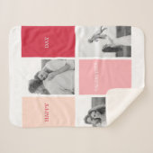 Drie foto's | Fijne Valentijnsdag Sherpa Deken (Voorkant (horizontaal))