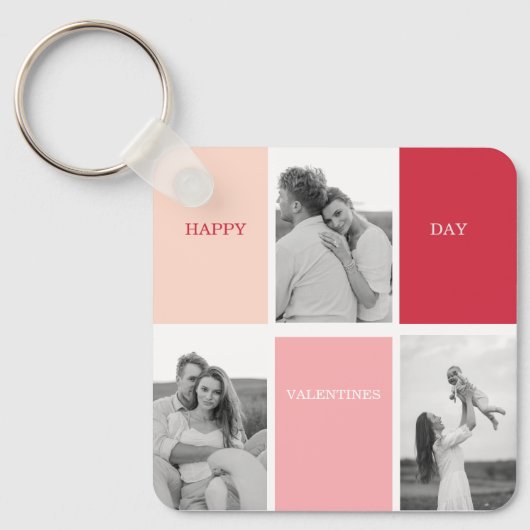 Drie foto's | Fijne Valentijnsdag Sleutelhanger (Voorkant)