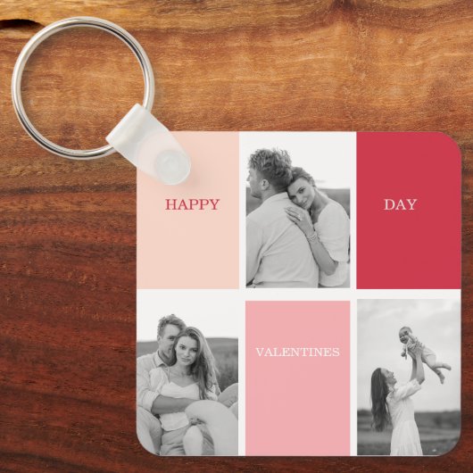 Drie foto's | Fijne Valentijnsdag Sleutelhanger (Voorkant)