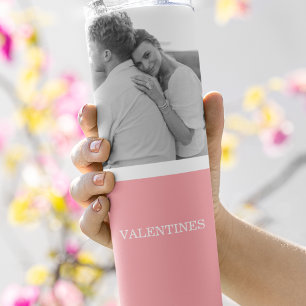 Drie foto's   Fijne Valentijnsdag Thermosbeker