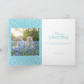 Drie foto's kerstboom moderne kerstgroet feestdagen kaart (Binnen)