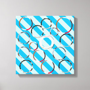 Drie foto's met speciale blauwe streep voor kerstm canvas afdruk