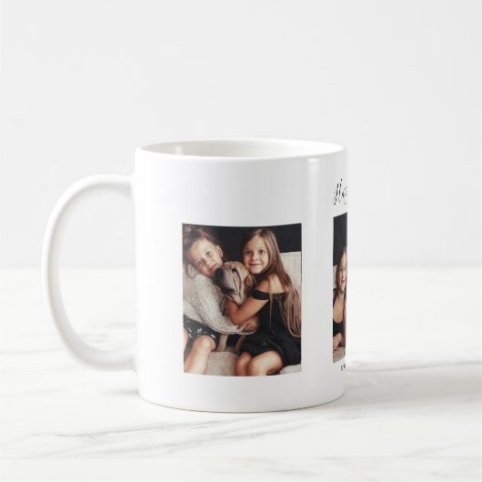 Drie foto's met speciale kerstMok Koffiemok (Links)