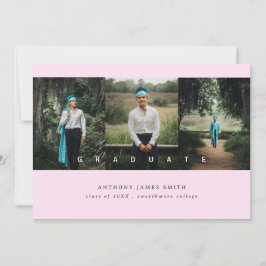 drie foto's minimalistisch elegant aankondiging