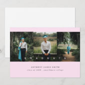 drie foto's minimalistisch elegant aankondiging (Voorkant / Achterkant)