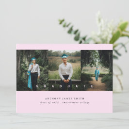 drie foto's minimalistisch elegant aankondiging